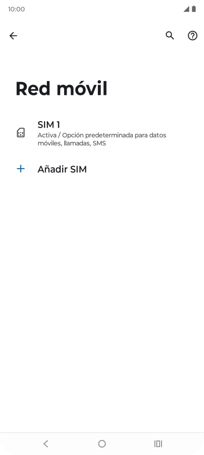 Pulsa el nombre de la tarjeta SIM. Pulsa el nombre de la tarjeta SIM.
