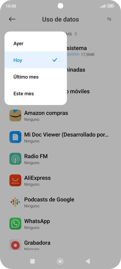 Pulsa el ajuste deseado. Pulsa el ajuste deseado.