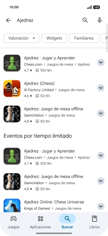 Pulsa la app deseada. Pulsa la app deseada.