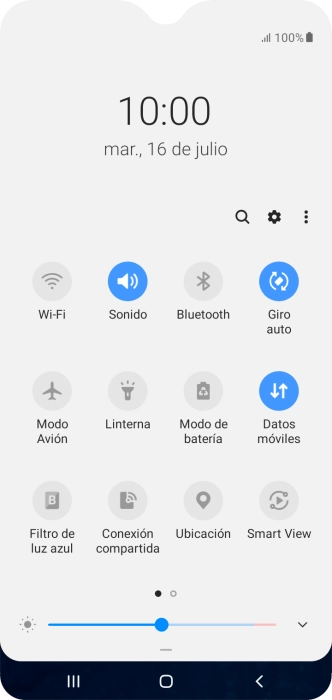 Pulsa el icono de ajustes.