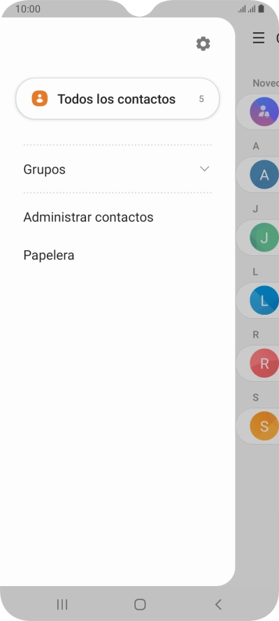 Pulsa Administrar contactos. Pulsa Administrar contactos.