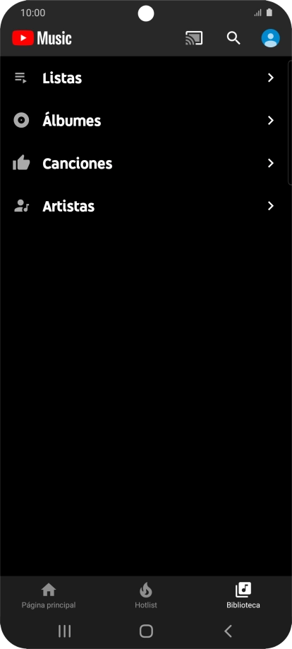 Pulsa una categoría y desplázate al archivo de música deseado. Pulsa una categoría y desplázate al archivo de música deseado.