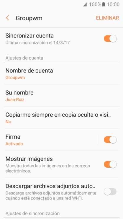 Pulsa Su nombre.