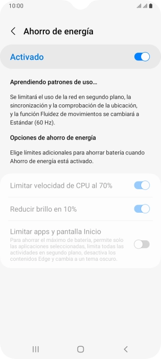 Pulsa la tecla de inicio para terminar y regresar a la pantalla de inicio. Pulsa la tecla de inicio para terminar y regresar a la pantalla de inicio.