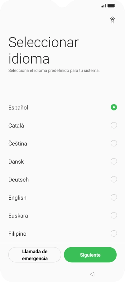 Pulsa el idioma deseado. Pulsa el idioma deseado.