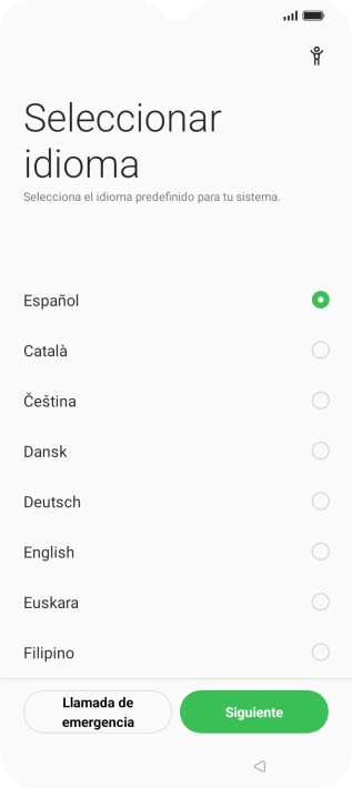 Pulsa el idioma deseado. Pulsa el idioma deseado.