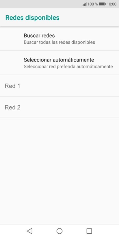Si quieres seleccionar la red de forma manual, pulsa la red deseada.
