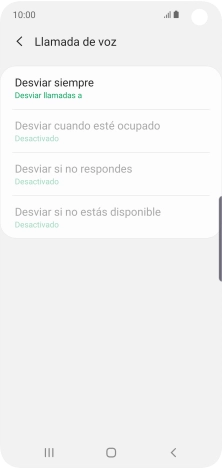 Pulsa el tipo de desvío deseado. Pulsa el tipo de desvío deseado.