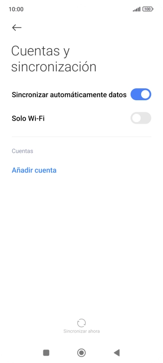 Pulsa Añadir cuenta. Pulsa Añadir cuenta.