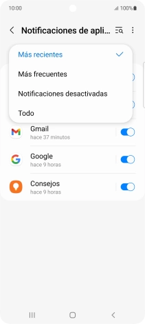 Pulsa el ajuste deseado. Pulsa el ajuste deseado.