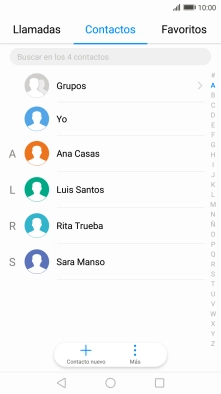 Pulsa Contacto nuevo. Pulsa Contacto nuevo.