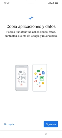 Puedes transferir el contenido de otro teléfono cuando activas tu teléfono por primera vez y cuando lo has restablecido. Cuando aparezca en la pantalla del teléfono esta imagen, ya está listo para la transmisión del contenido del otro teléfono. Puedes transferir el contenido de otro teléfono cuando activas tu teléfono por primera vez y cuando lo has restablecido. Cuando aparezca en la pantalla del teléfono esta imagen, ya está listo para la transmisión del contenido del otro teléfono.