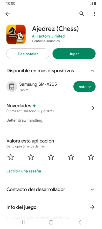 Pulsa Desinstalar.