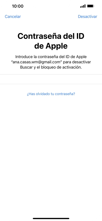 Pulsa Desactivar.