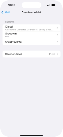 Pulsa el nombre de la cuenta de correo electrónico que acabas de crear.