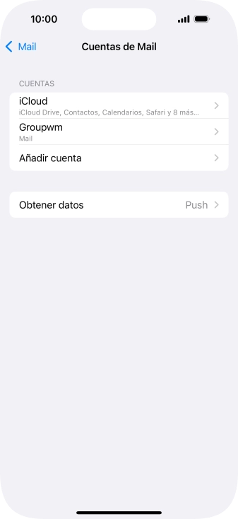 Pulsa el nombre de la cuenta de correo electrónico que acabas de crear.