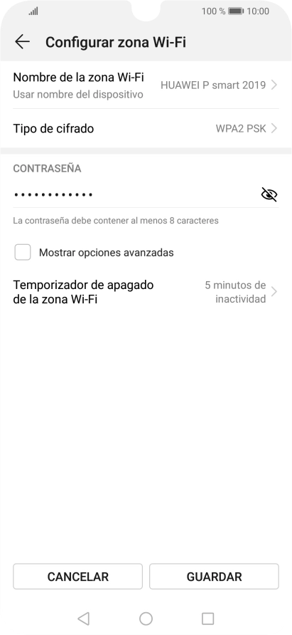 Pulsa Nombre de la zona Wi-Fi. Pulsa Nombre de la zona Wi-Fi.