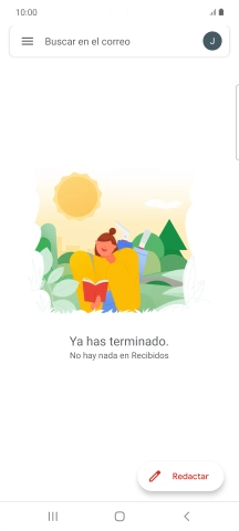 Pulsa el icono de cuenta de correo electrónico. Pulsa el icono de cuenta de correo electrónico.