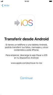 Para transferir contenido a tu teléfono, tienes que haber instalado la app Para transferir contenido a tu teléfono, tienes que haber instalado la app