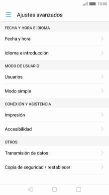 Pulsa Fecha y hora.