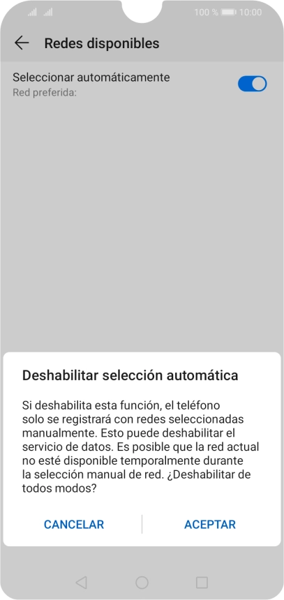 Pulsa ACEPTAR y espera mientras el teléfono está buscando redes. Pulsa ACEPTAR y espera mientras el teléfono está buscando redes.