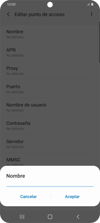Introduce Vodafone Internet y pulsa Aceptar. Introduce Vodafone Internet y pulsa Aceptar.