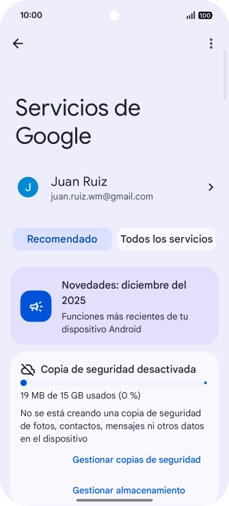 Pulsa Todos los servicios.