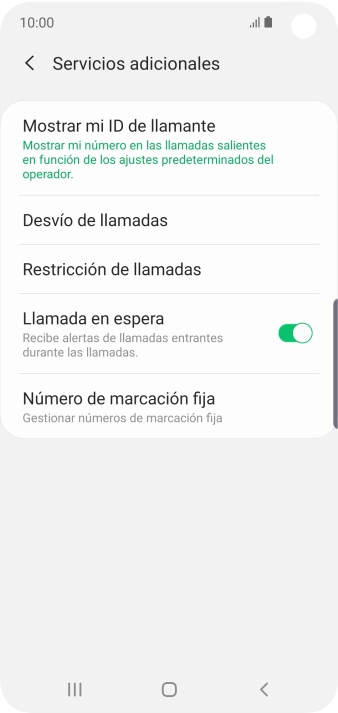 Pulsa Número de marcación fija. Pulsa Número de marcación fija.