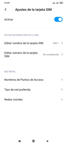 Pulsa Redes móviles.