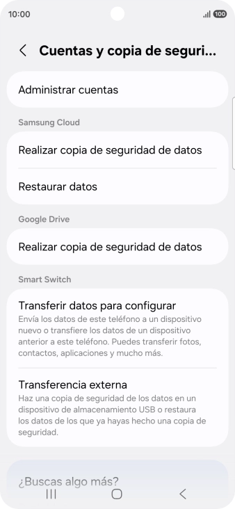 Pulsa Administrar cuentas. Pulsa Administrar cuentas.