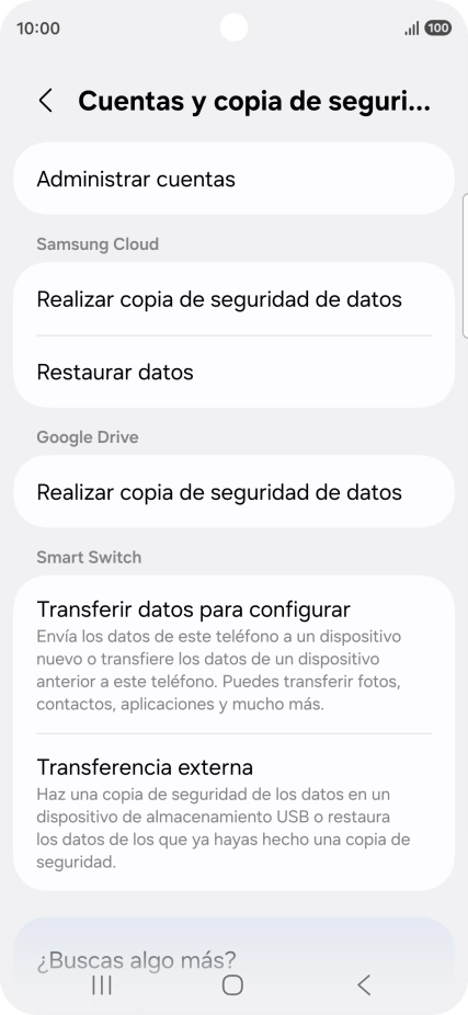 Pulsa Administrar cuentas. Pulsa Administrar cuentas.