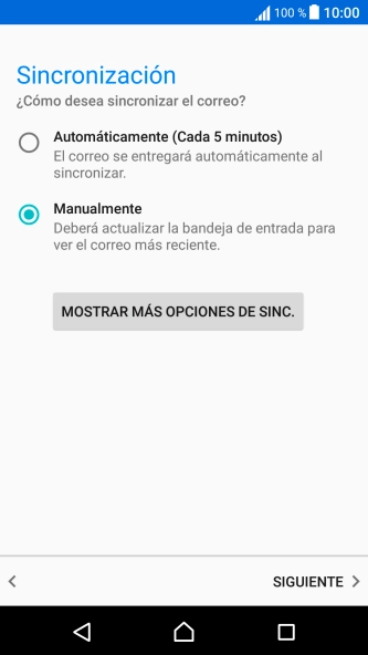 Pulsa MOSTRAR MÁS OPCIONES DE SINC.. Pulsa MOSTRAR MÁS OPCIONES DE SINC..