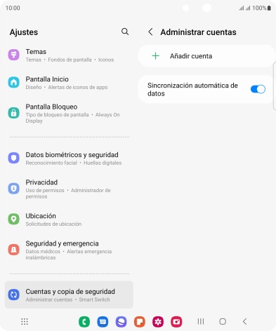 Pulsa Añadir cuenta. Pulsa Añadir cuenta.