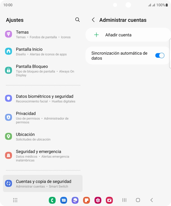 Pulsa Añadir cuenta. Pulsa Añadir cuenta.