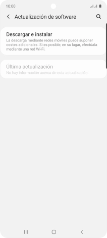Pulsa Descargar e instalar. Si hay una versión de software nueva disponible, aparecerá ahora en la pantalla. Sigue las indicaciones de la pantalla para actualizar el software del teléfono. Pulsa Descargar e instalar. Si hay una versión de software nueva disponible, aparecerá ahora en la pantalla. Sigue las indicaciones de la pantalla para actualizar el software del teléfono.