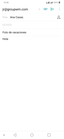 Pulsa el icono de anexos. Pulsa el icono de anexos.
