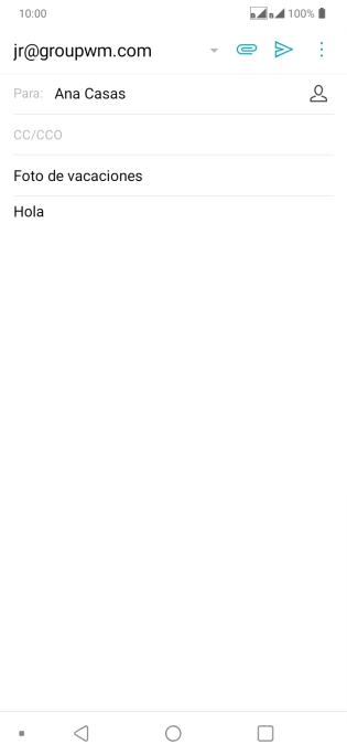 Pulsa el icono de anexos. Pulsa el icono de anexos.