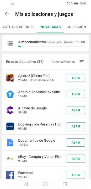 Pulsa la app deseada. Pulsa la app deseada.