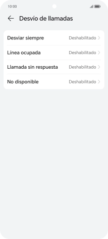 Pulsa el tipo de desvío deseado. Pulsa el tipo de desvío deseado.
