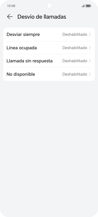 Pulsa el tipo de desvío deseado. Pulsa el tipo de desvío deseado.