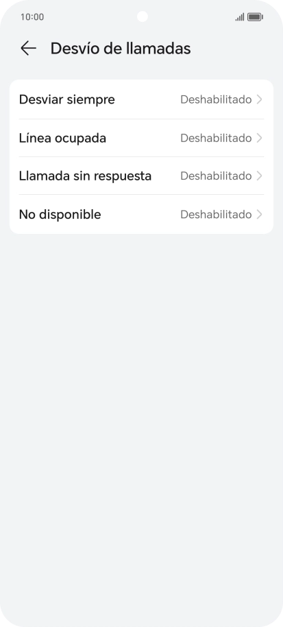 Pulsa el tipo de desvío deseado. Pulsa el tipo de desvío deseado.
