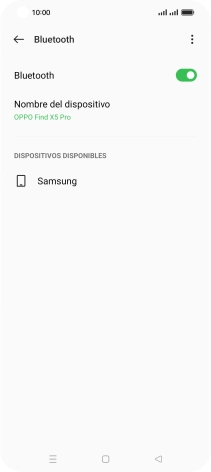 Pulsa el dispositivo Bluetooth deseado y sigue las indicaciones de la pantalla para vincular el dispositivo al teléfono.