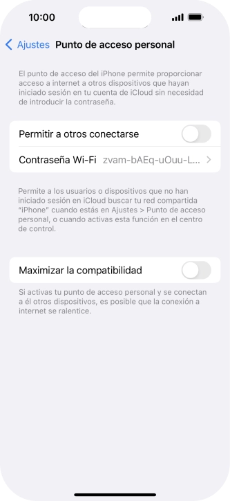 Pulsa Contraseña Wi-Fi e introduce una contraseña. Pulsa Contraseña Wi-Fi e introduce una contraseña.
