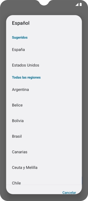 Pulsa el país o el área deseados. Pulsa el país o el área deseados.