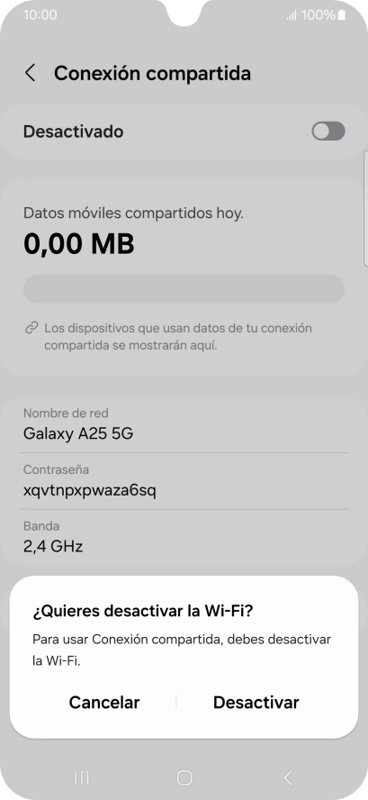 Pulsa Desactivar.