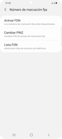 Pulsa Activar FDN.