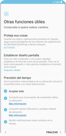 Sigue las indicaciones de la pantalla para transferir contenido desde el otro teléfono y finalizar la activación de tu teléfono.