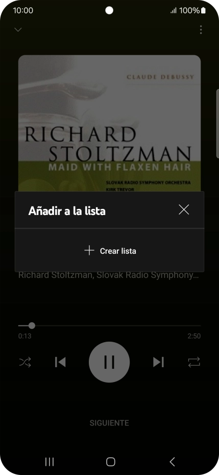 Pulsa Crear lista.