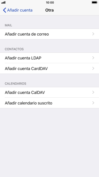 Pulsa Añadir cuenta de correo. Pulsa Añadir cuenta de correo.