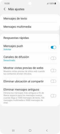 Pulsa Mensajes de texto. Pulsa Mensajes de texto.